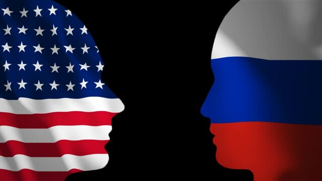 Animation Concept Of Moscow And Washington Global Politics Discussion, Peace Or War Problems, Business Issues