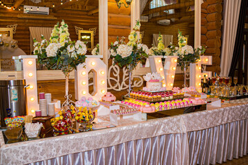 buffet sweet table delicacy candy bar holiday decoration