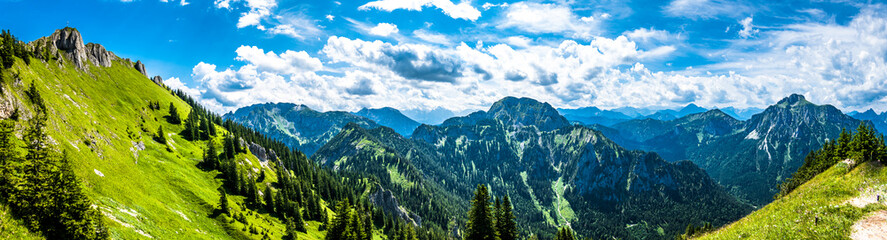 Fototapeta premium view at the Mountain Tegelberg near Fuessen