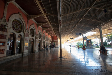 Istanbul, Turkey-September 12, 2021: Photos from the famous Sirkeci Train station in Istanbul.