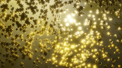 Abstract background with shining stars particles