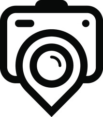 camera and pin logo