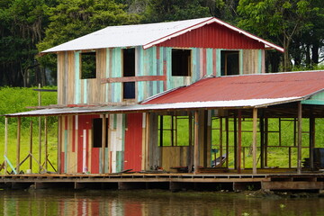 
Caboclo house in the Amazon rainforest. Amazons, Brazil
