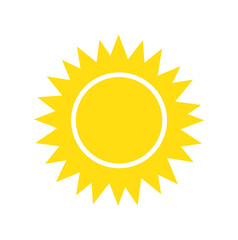 Sharp sunset. Sun sketch, yellow heat burst, illustration image