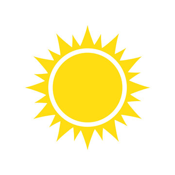 recommend clip art: Scorching sun. Summer simple ray outline illustration image