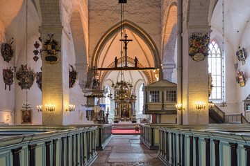 Tallinn, Estonia. Interior of Dome Church (Cathedral of Saint Mary the Virgin). Originally...