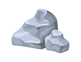 Stones for wall. Pile rock outdoor, coal concrete symbol, cartoon vector