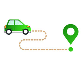 Road map by car. Infographic and guide for transportation. travel information, graphic background.
