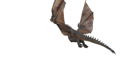 Wyvern Rex Slow Fly Animation Cinematic video, 3d rendering