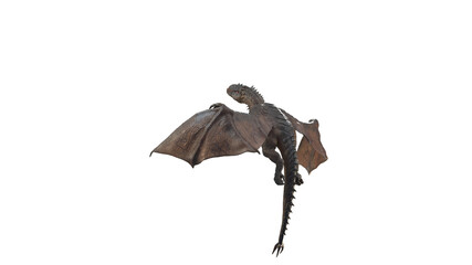 Obraz premium Wyvern Rex Slow Fly Animation Cinematic video, 3d rendering