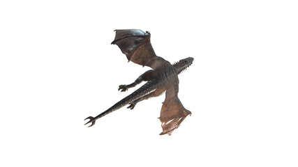 Fototapeta premium Wyvern Rex Slow Fly Animation Cinematic video, 3d rendering