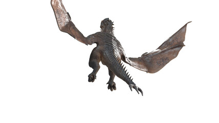 Wyvern Rex Slow Fly Animation Cinematic video, 3d rendering