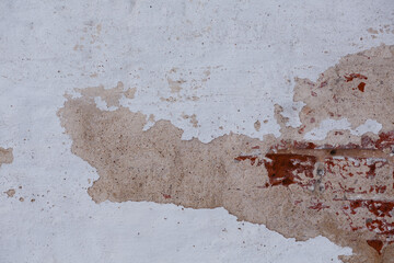 A wall of old cracked paint. background and texture of the old wall.
