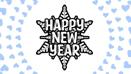 Happy New Year Celebration Card, Party Invitation, Celebration Card with Colorful Background, Triangle shapesd background