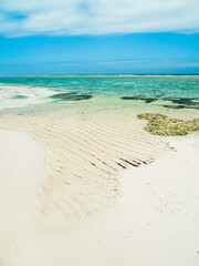 Fancy sand contours of Africa on the beach