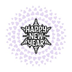 Happy New Year Celebration Card, Party Invitation, Celebration Card with Colorful Background, Triangle shapesd background
