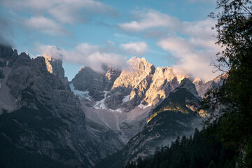 Dolomites, view of Monte Cristallino, Italy