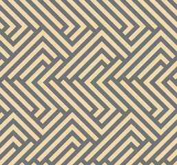 Seamless background for your designs. Modern vector gray and golden ornament. Geometric abstract pattern