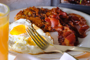 Sunny Side Up Eggs Bacon