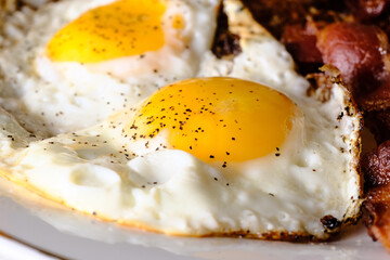 Sunny Side Up Eggs Bacon