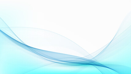 Abstract transparent flow of blue waves.Blue lines vector background.