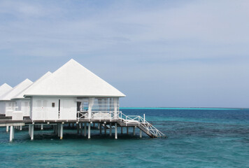 Villa on stilts in Maldives