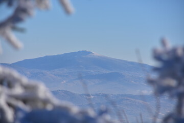 Babia Góra, Beskidy, zima, śnieg, mróz, panorama,