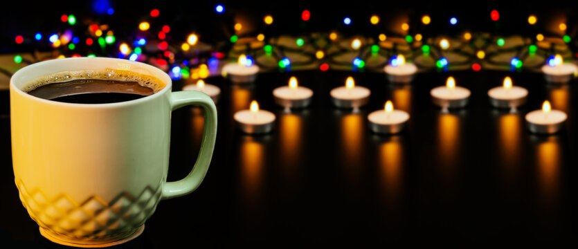 Festive cup of coffee