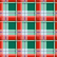 Rectangular seamless pattern in green and red hues