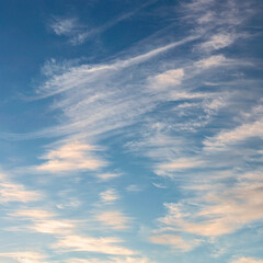 Obraz premium Beautiful blue sky with white clouds as a natural background.