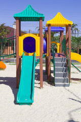 Children's slide in a city park