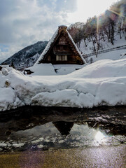 冬の越中五箇山菅沼合掌集落