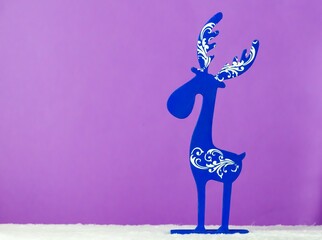 very peri colored christmas reindeer on colored background 2022 DIY