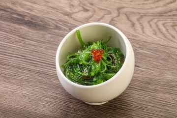 Asian traditional chukka salad in the bowl