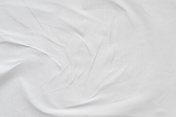Crumpled white paper texture background.