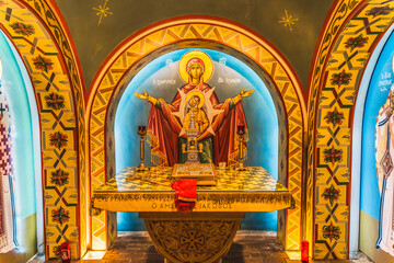 Fototapeta na wymiar Icons St Photios Greek Orthodox Shrine Saint Augustine Florida