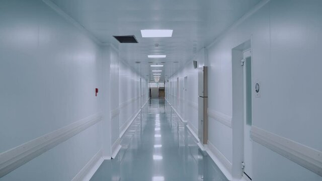 White empty corridor at the enterprise