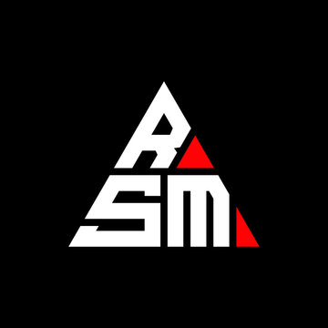 RSM triangle letter logo design with triangle shape. RSM triangle logo design monogram. RSM triangle vector logo template with red color. RSM triangular logo Simple, Elegant, and Luxurious Logo...