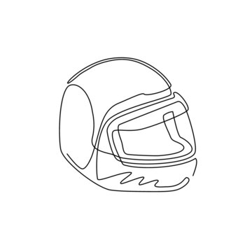 Motorcycle helmet sketch icon. | Stock vector | Colourbox