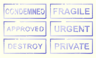 Collection of grunge rubber stamps