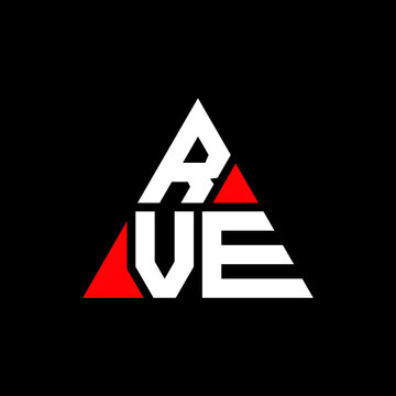 RVE triangle letter logo design with triangle shape. RVE triangle logo design monogram. RVE triangle vector logo template with red color. RVE triangular logo Simple, Elegant, and Luxurious Logo...