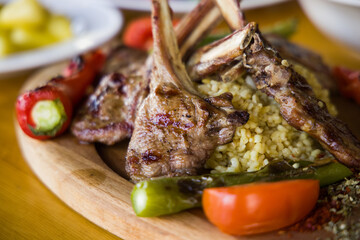 delicious meat dish in a restaurant