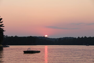 Naklejka premium Muskoka sunset