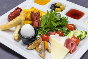 delicious breakfast in a restaurant