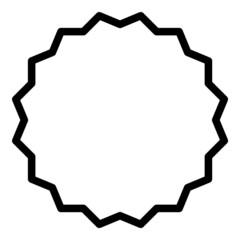 Fototapeta na wymiar Abstract Star Ring Flat Icon Isolated On White Background