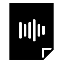 Obraz premium Sound Wave File Flat Icon Isolated On White Background