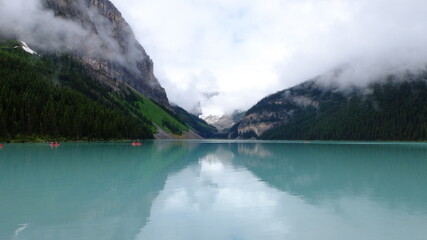 Foggy Lake Louise, Banff, Canada