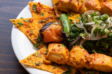 delicious fried chicken on plate