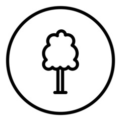 Tree Flat Icon Isolated On White Background