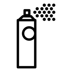 Spray Can Paint Flat Icon Isolated On White Background